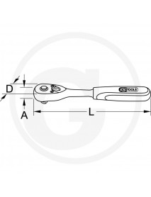 KS Tools 1/4 Prepínacia račňa Račňový mechanizmus